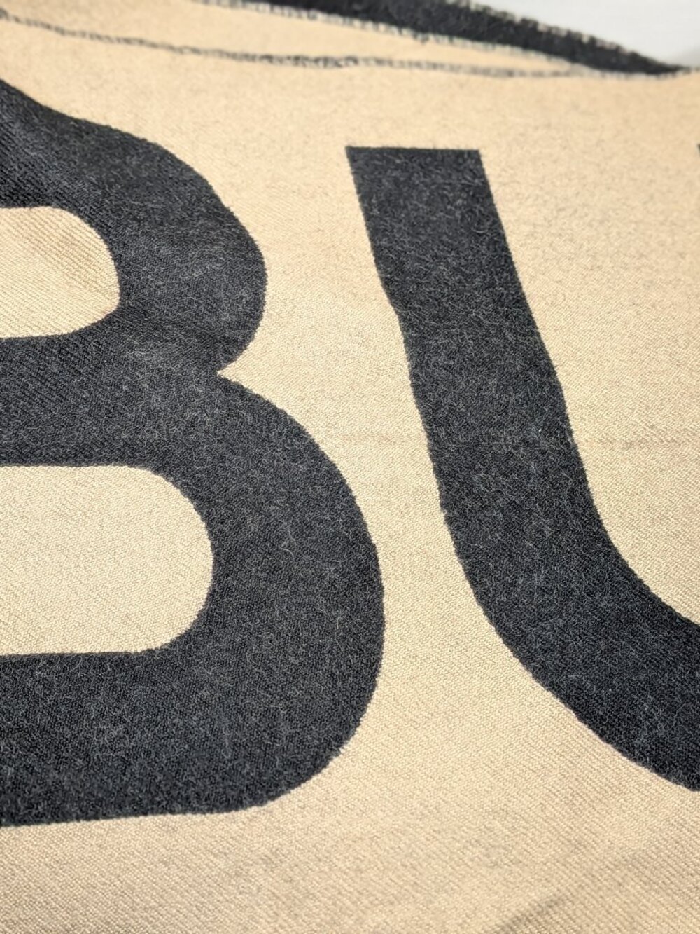 Burberry Logo Jacquard Fringed Edge Scarf - Box Shipping with Tracking